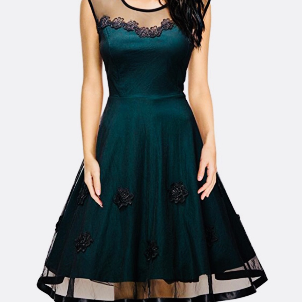 SALE!! Miss Mae Vintage Swing Dress Green Lg